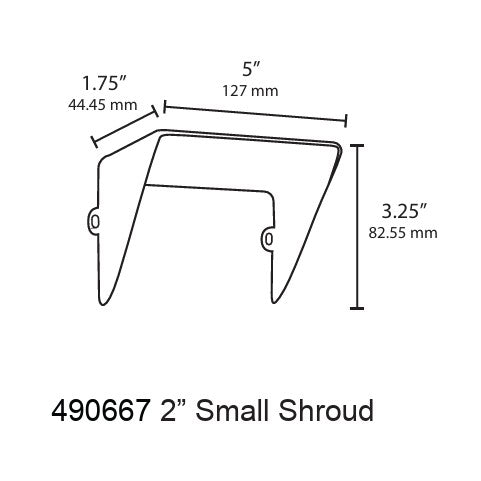 Dauer 490667 Small 2" Shroud for Mini Flood [fits12V and 120V models]