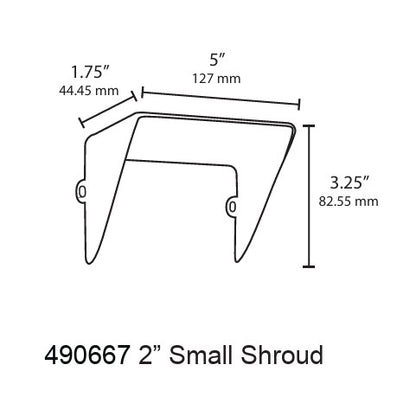 Dauer 490667 Small 2" Shroud for Mini Flood [fits12V and 120V models]