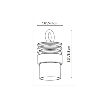 FX Luminaire LE-1LED-FB • Hanging Down Light in Black, 1 LED