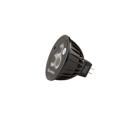 FX Luminaire MR16 LED lamp, 5W, 2700K warm white, 35° flood beam for landscape lighting.