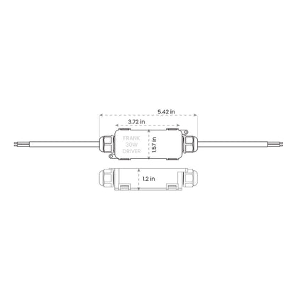 702 Lighting Frank 30W Voltage Transformer, 100-277V to 12V, fits in Powerpost