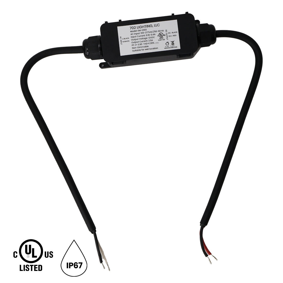 702 Lighting Frank 30W Voltage Transformer, 100-277V to 12V, fits in Powerpost