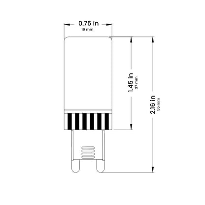 702 Lighting G9-120-5W-2700K • 120V, 5 Watt G9 LED, 600+ Lumens