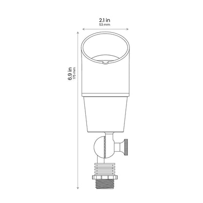 702 Lighting Jack - Fixed socket MR16 Drop-in Uplight in Antique Brass, Convex Lens