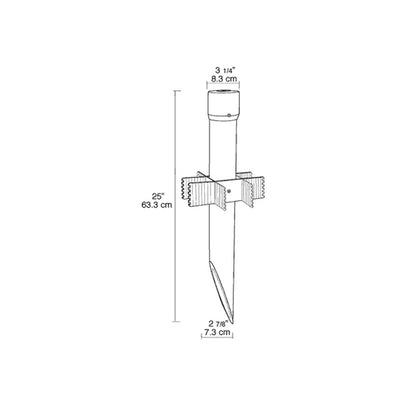 RAB Lighting MP25B • Mighty Post 25" H x 3" D Post with Ground Grabber