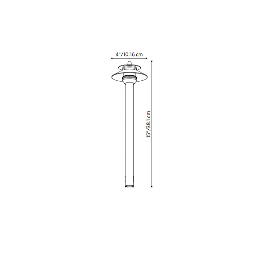FX Luminaire PFNL12RCU - 12" Path Light with Copper finish, No Lamp