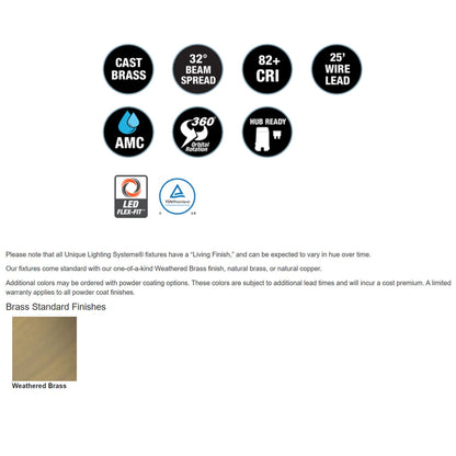 Unique Lighting PAR36 Big Bang Uplight in Weathered Brass, NL