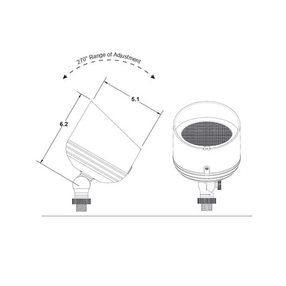 Unique Lighting PAR36 Big Bang Uplight in Weathered Brass, NL