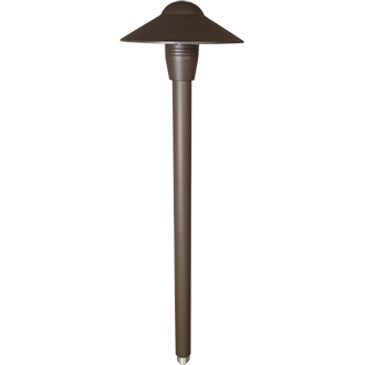 Dauer 490110 • Antigua 6" Dome Top Alum. Path Light, G4 Lamps