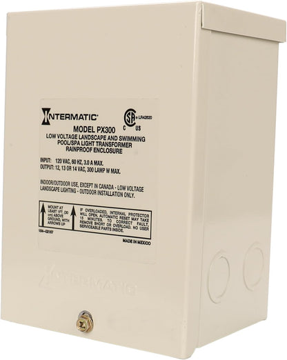 Intermatic PX300 • 300W Pool & Spa Transformer 12-14VAC • Beige