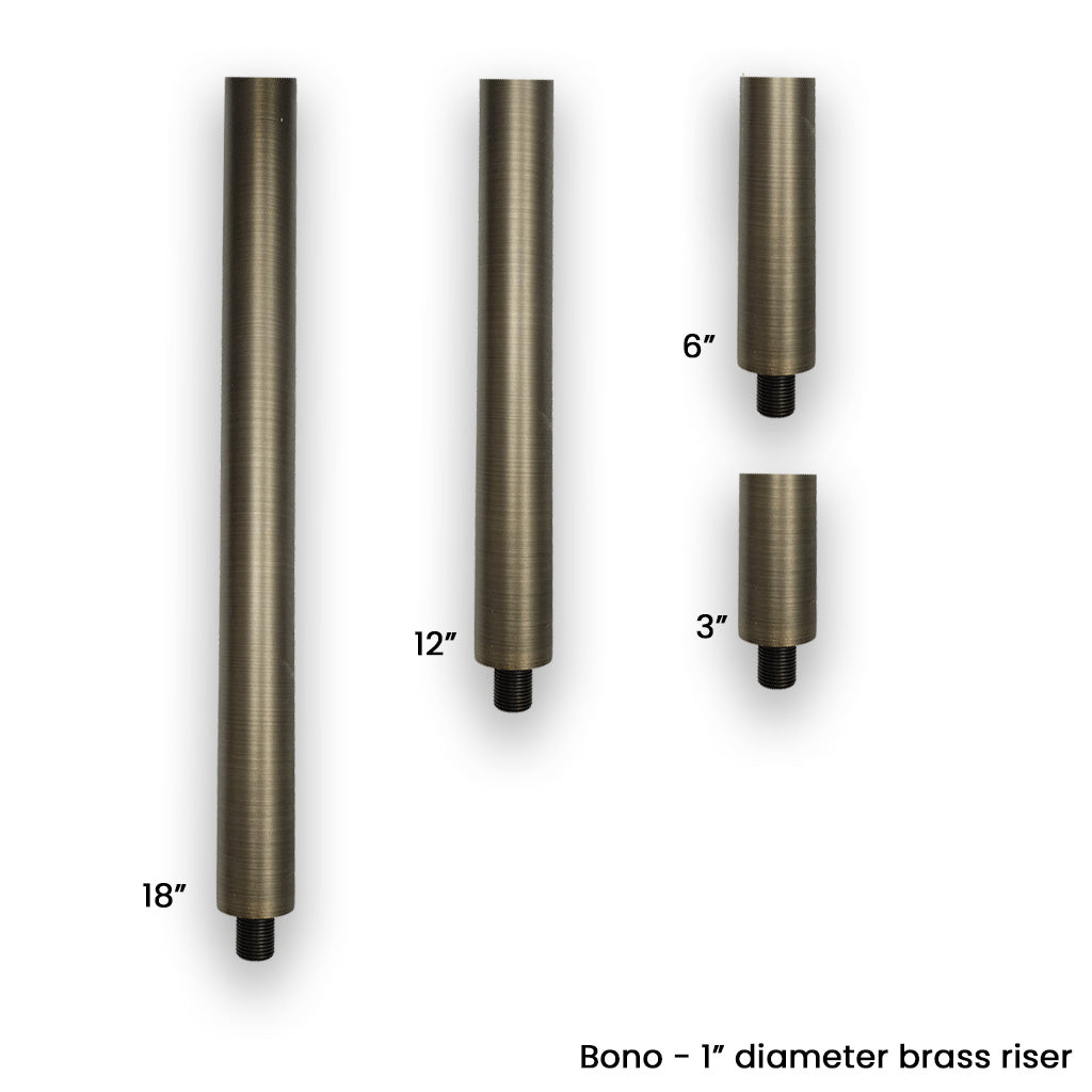 702 Lighting 3" Bono brass riser (.98" dia) + Free Hook