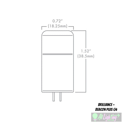 Brilliance BEACON-PLUS-G4-3000 • PLUS Ceramic G4 LED Bulb 3W & 3000K