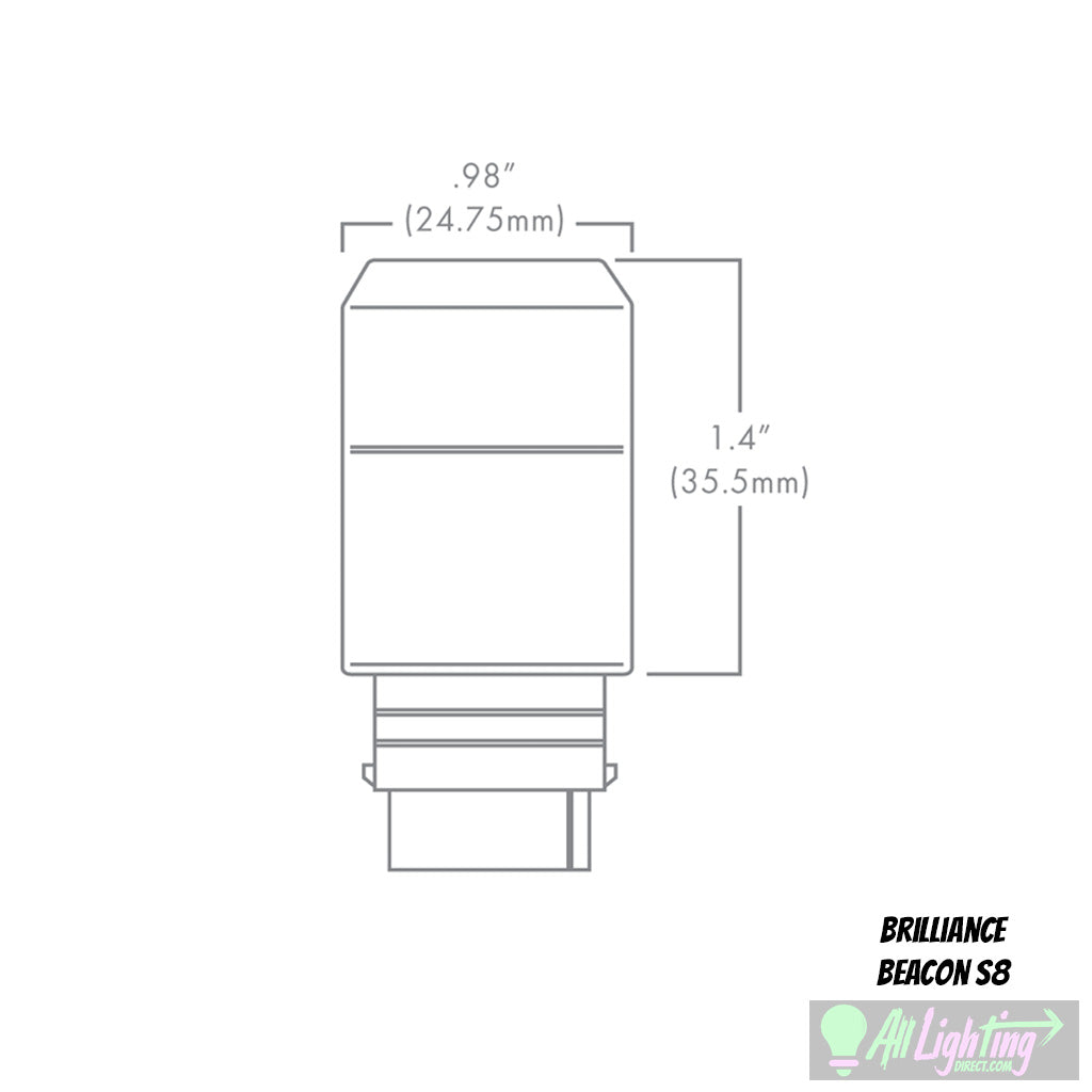 Brilliance BEACON-S8-2700 • Ceramic S8 LED Bulb 2W, 2700K