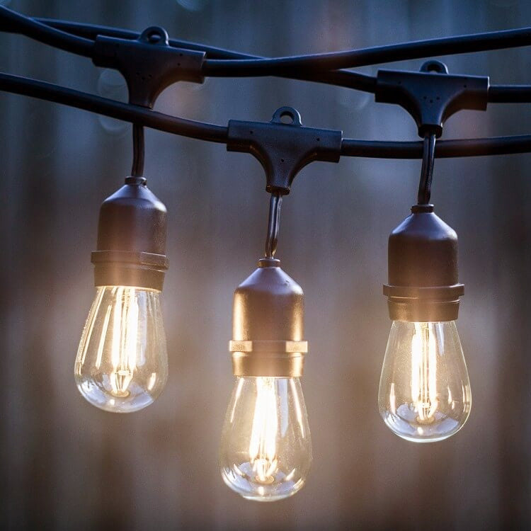 Dauer 490924 [10 PACK] ST14 Bistro String Light, 12V, 2W, 200lm