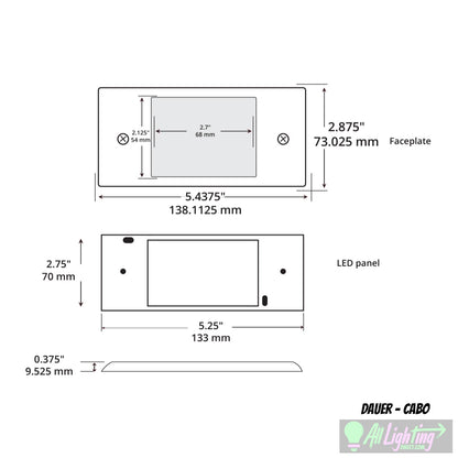 Dauer 489928-3000K • CABO Flat Integrated LED Step Light