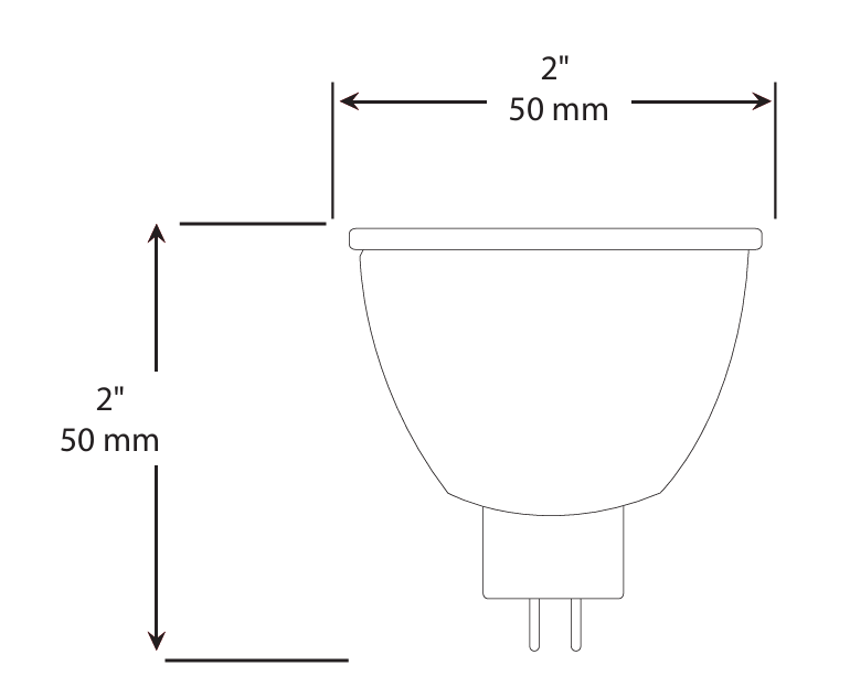 Dauer 486750, 4W MR16 Bulb with 40 deg beam, 360lm, 3000K