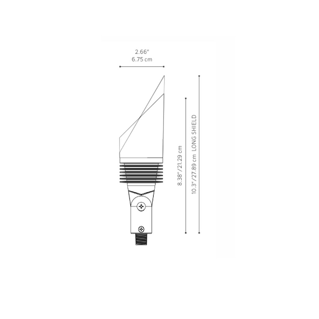 FX Luminaire NP3LEDFB - NP Up Light with 3LED, 2700K in Flat Black