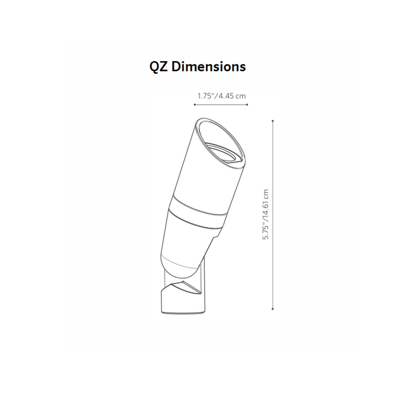 FX Luminaire QZ 1LED Up Light, 2W, Flat Black | QZ1LEDFB