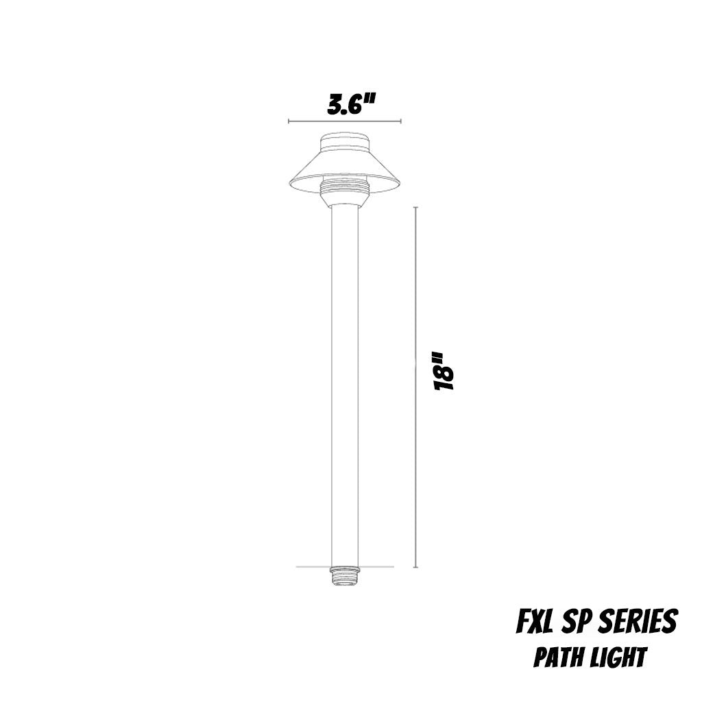 FX Luminaire SP-LED20W-18R-CU • 20W 18" LED Path Light in Copper • SP Series