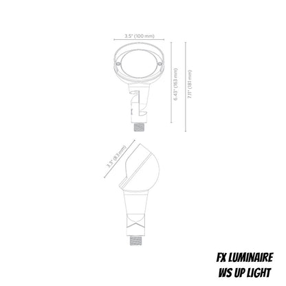 FX Luminaire WS Up light, Integrated G4 LED, 85 lumen, 2700K • Bronze Metallic