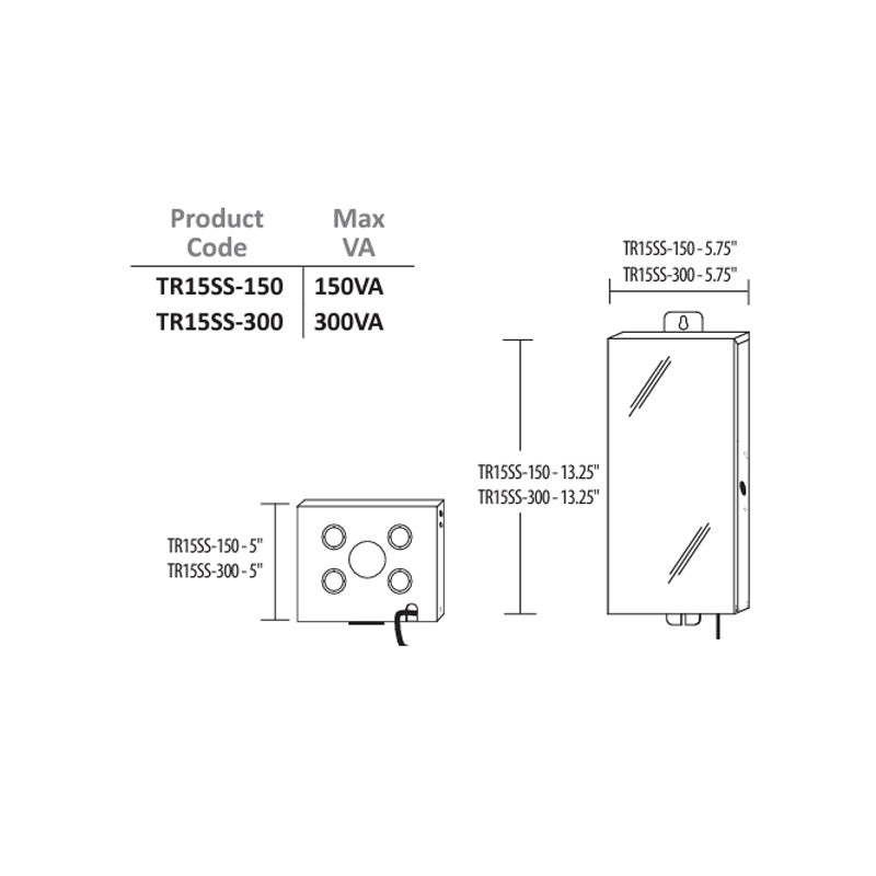 Hayward Sollos 150W Transformer with Photocell and Timer, Stainless Steel