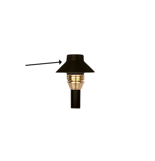 FX Luminaire HC LED Path Hat Top Assembly in Flat Black