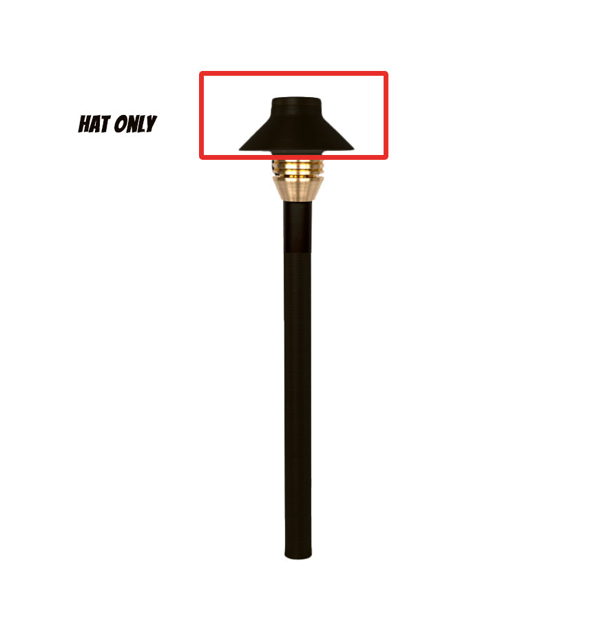FX Luminaire HC LED Path Hat Top Assembly in Flat Black