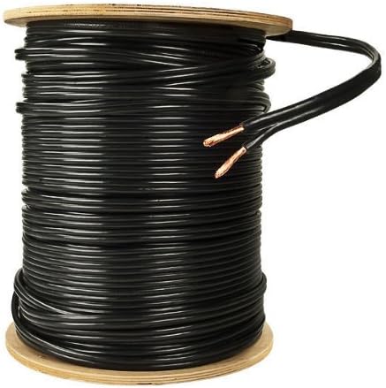 Low Voltage Landscape Lighting Wire, 150 VAC, (2) 12 AWG Copper Wires, 500 ft Reel