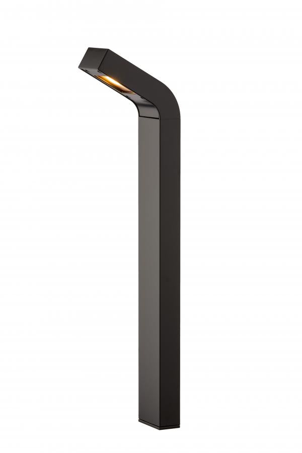FX Luminaire Modern J Shaped Path Light in Flat Black