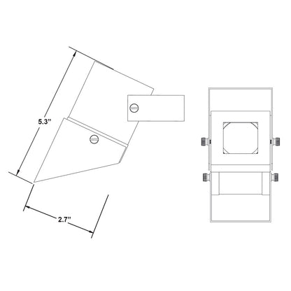 Unique Lighting QUA2-NL - Quasar2 Square Downlight in Weathered Brass, NL