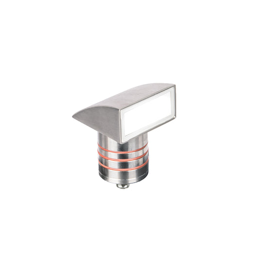 WAC Lighting 2081-30SS 2" LED Recessed In-Ground with Hood Shape, 3000K, Stainless Steel