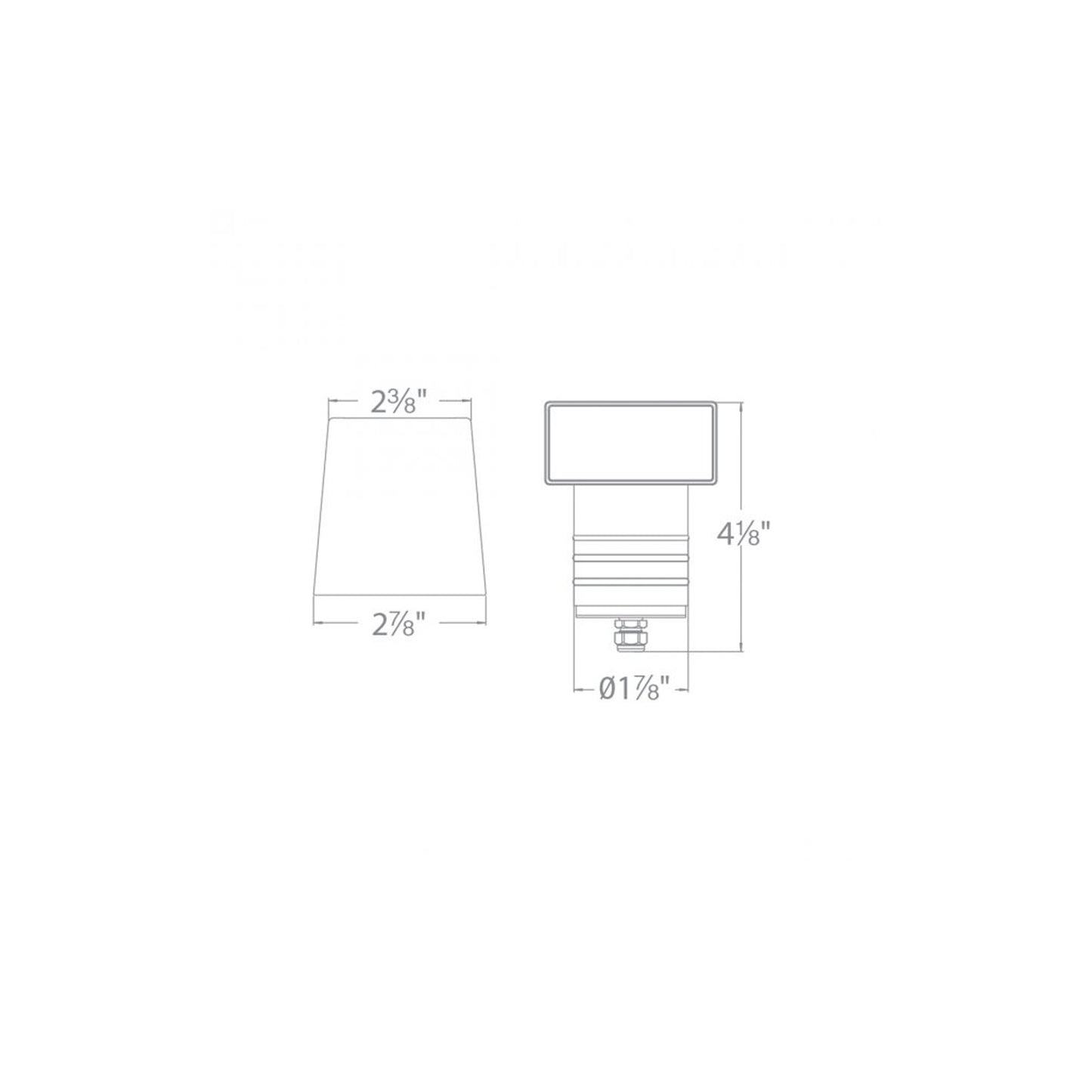 WAC Lighting 2081-30SS 2" LED Recessed In-Ground with Hood Shape, 3000K, Stainless Steel