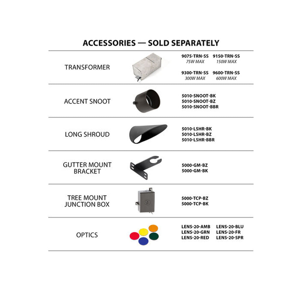 WAC 5011-27BZ • 18W LED Uplight • Adjustable Beam and Lumens, 3000K• Bronze