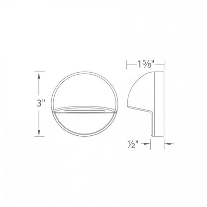 WAC 3011 Round Deck & Patio Light in White (Alum) 3000K