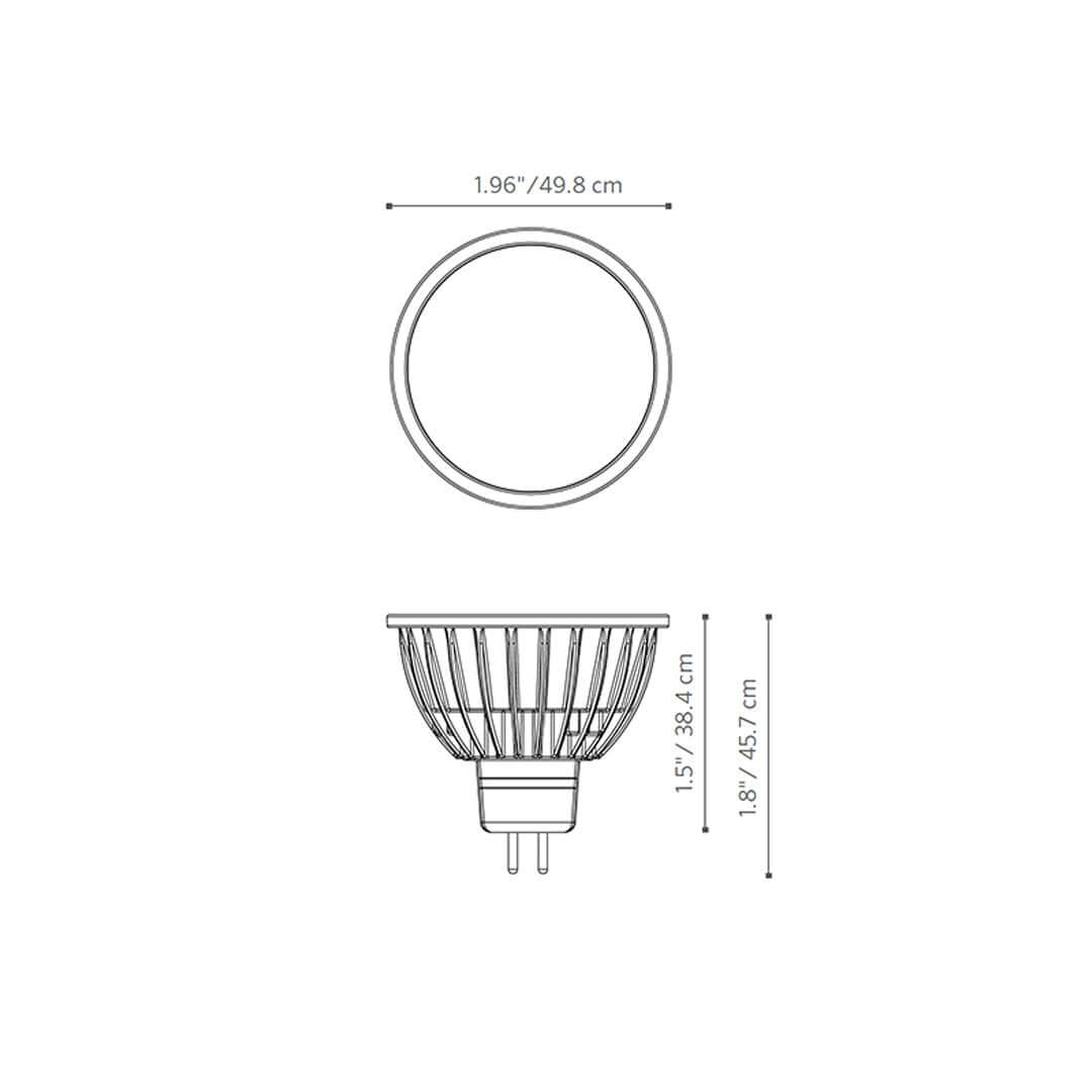 FX Luminaire MR16ZD50WFL lamp | 6W LED, 2700K, 35 Degree Flood Lamp/Bulb - All Lighting Direct